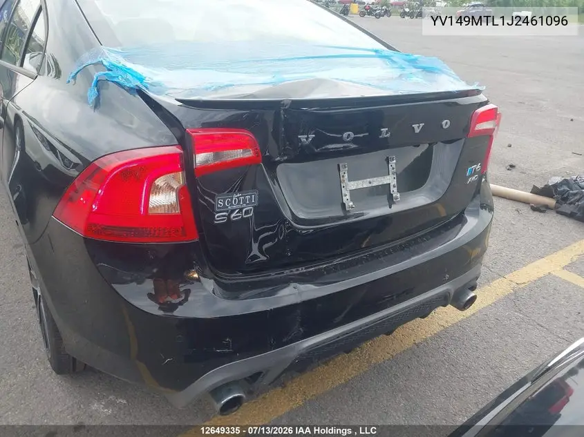 2018 Volvo S60 Dynamic VIN: YV149MTL1J2461096 Lot: 12649335