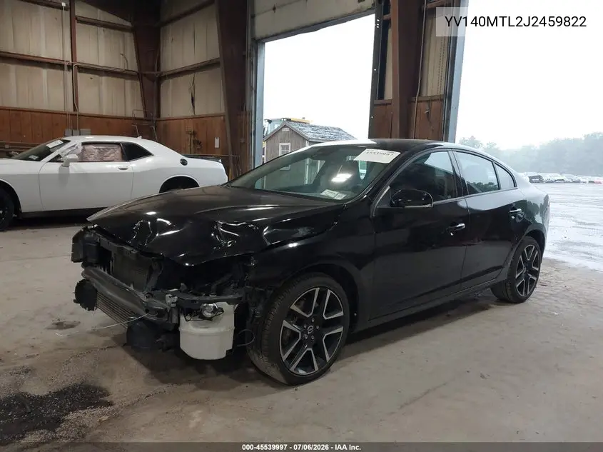 2018 Volvo S60 T5 Dynamic VIN: YV140MTL2J2459822 Lot: 45539997