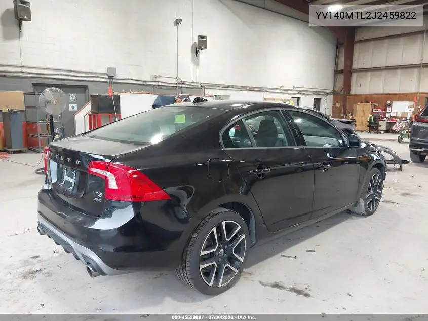 2018 Volvo S60 T5 Dynamic VIN: YV140MTL2J2459822 Lot: 45539997