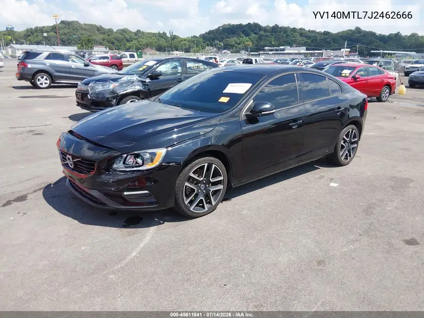 2018 Volvo S60 T5 Dynamic VIN: YV140MTL7J2462666 Lot: 45611841