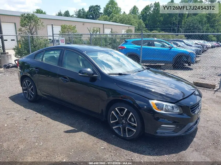 2018 Volvo S60 T5 Dynamic VIN: YV126MFL7J2454312 Lot: 45613903