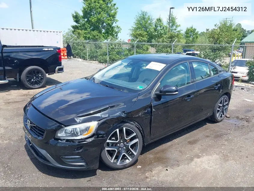 2018 Volvo S60 T5 Dynamic VIN: YV126MFL7J2454312 Lot: 45613903