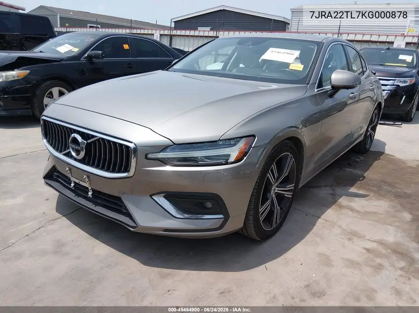 2019 Volvo S60 T6 Inscription VIN: 7JRA22TL7KG000878 Lot: 45464900