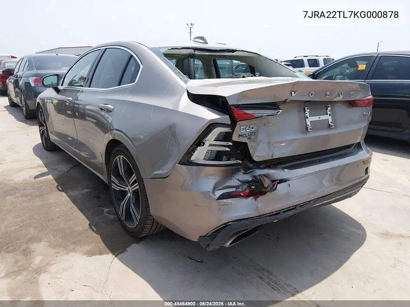 2019 Volvo S60 T6 Inscription VIN: 7JRA22TL7KG000878 Lot: 45464900