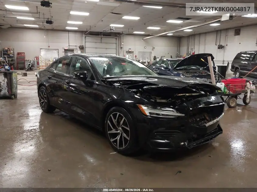 2019 Volvo S60 T6 Momentum VIN: 7JRA22TK8KG004817 Lot: 45493204