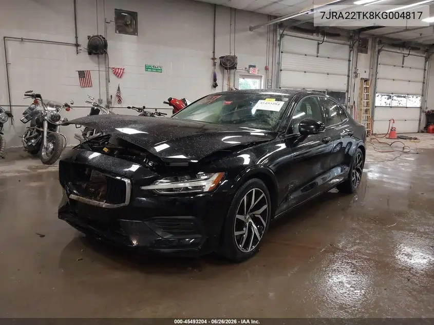 2019 Volvo S60 T6 Momentum VIN: 7JRA22TK8KG004817 Lot: 45493204