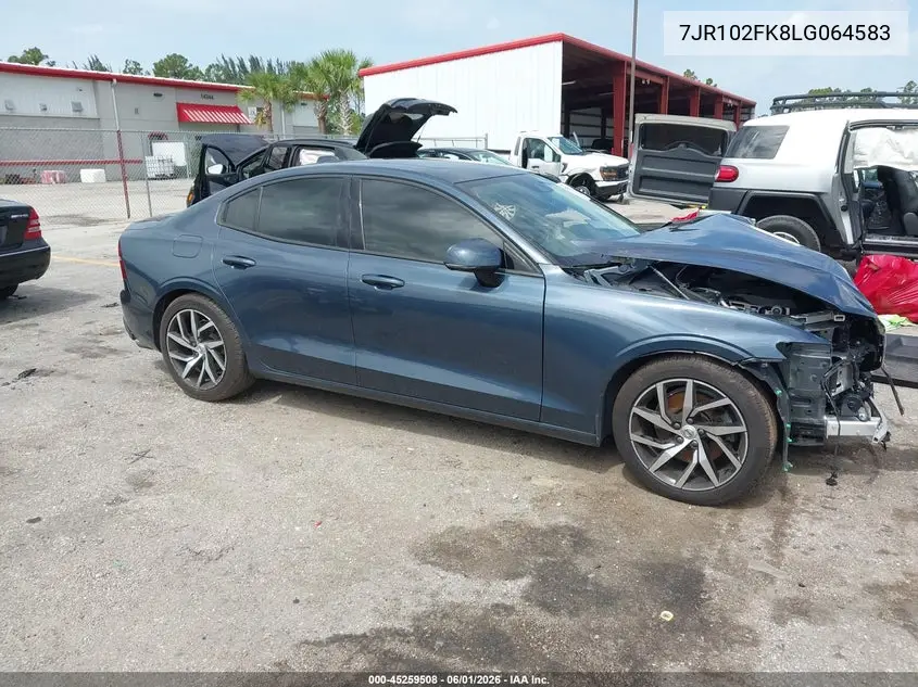 2020 Volvo S60 Momentum VIN: 7JR102FK8LG064583 Lot: 45259508