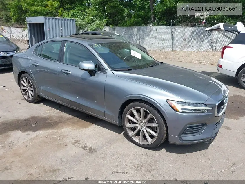 2020 Volvo S60 T6 Momentum VIN: 7JRA22TKXLG030661 Lot: 45299329