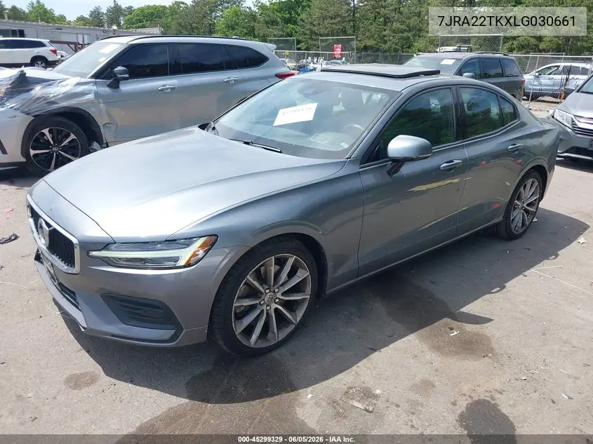 2020 Volvo S60 T6 Momentum VIN: 7JRA22TKXLG030661 Lot: 45299329