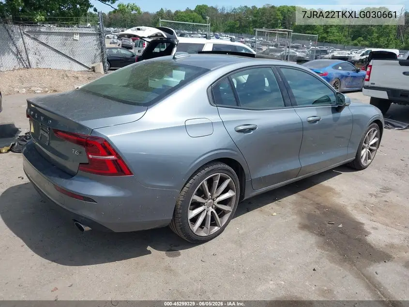 2020 Volvo S60 T6 Momentum VIN: 7JRA22TKXLG030661 Lot: 45299329