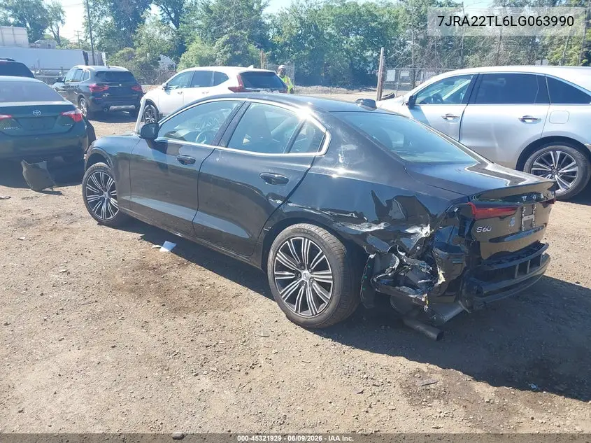 2020 Volvo S60 T6 Inscription VIN: 7JRA22TL6LG063990 Lot: 45321929
