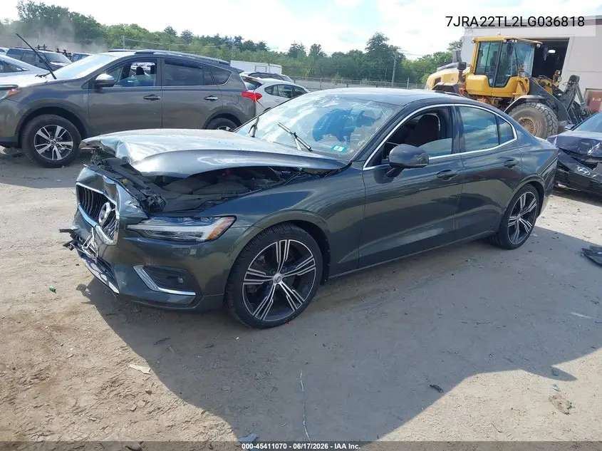 2020 Volvo S60 T6 Inscription VIN: 7JRA22TL2LG036818 Lot: 45411070