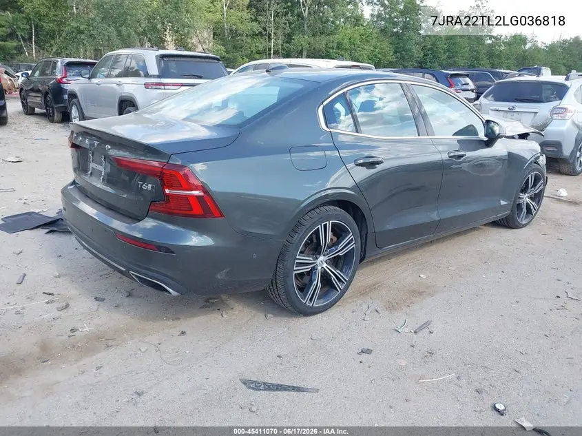 2020 Volvo S60 T6 Inscription VIN: 7JRA22TL2LG036818 Lot: 45411070