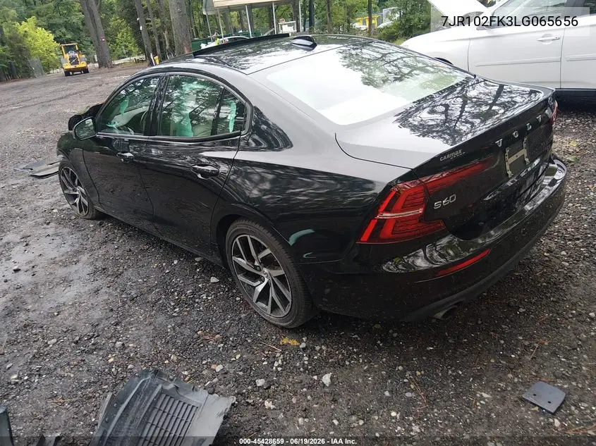 2020 Volvo S60 Momentum VIN: 7JR102FK3LG065656 Lot: 45428659