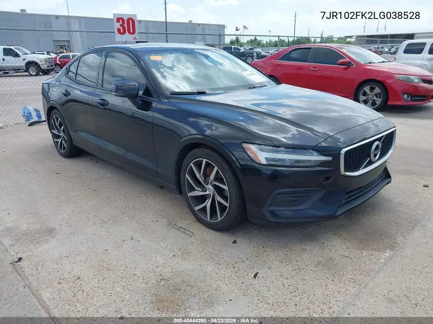 2020 Volvo S60 T5 Momentum VIN: 7JR102FK2LG038528 Lot: 45444390