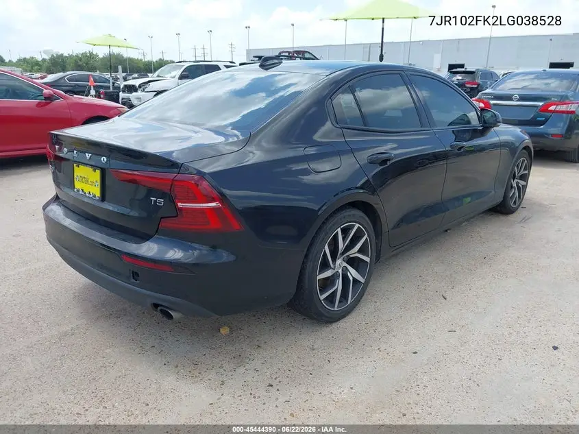 2020 Volvo S60 T5 Momentum VIN: 7JR102FK2LG038528 Lot: 45444390