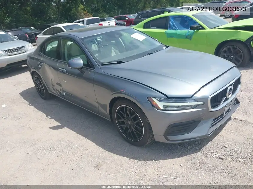 2020 Volvo S60 T6 Momentum VIN: 7JRA22TKXLG033673 Lot: 45509406
