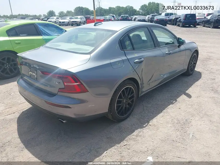 2020 Volvo S60 T6 Momentum VIN: 7JRA22TKXLG033673 Lot: 45509406