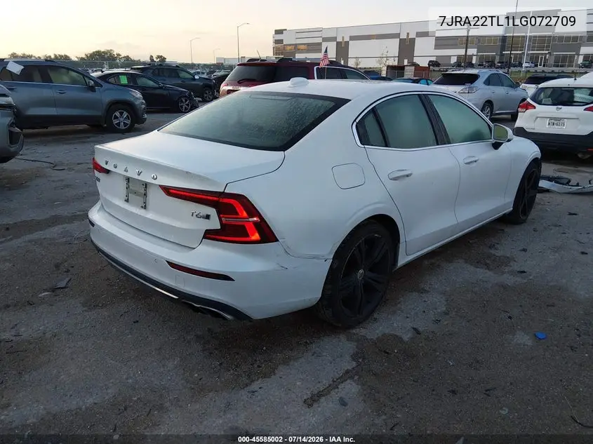 2020 Volvo S60 T6 Inscription VIN: 7JRA22TL1LG072709 Lot: 45585002