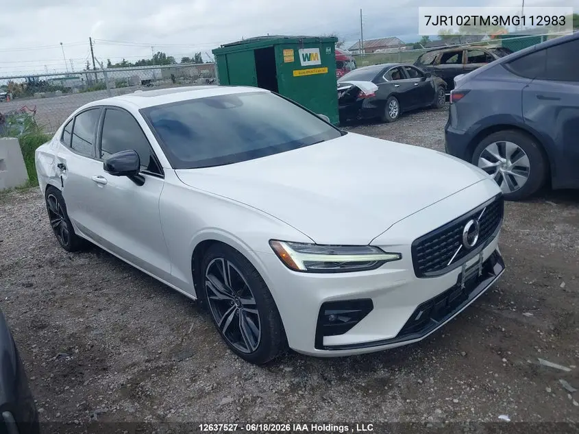 2021 Volvo S60 T5 R-Design VIN: 7JR102TM3MG112983 Lot: 12637527