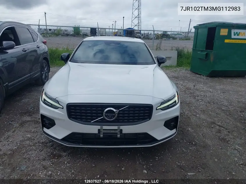 2021 Volvo S60 T5 R-Design VIN: 7JR102TM3MG112983 Lot: 12637527