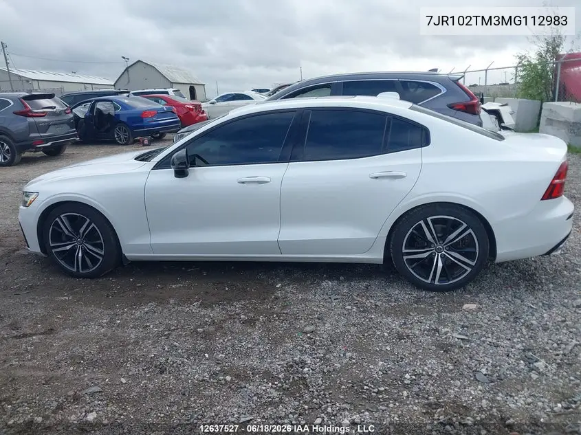 2021 Volvo S60 T5 R-Design VIN: 7JR102TM3MG112983 Lot: 12637527