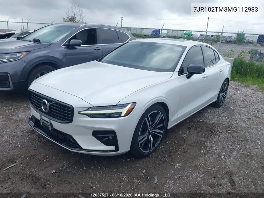 2021 Volvo S60 T5 R-Design VIN: 7JR102TM3MG112983 Lot: 12637527