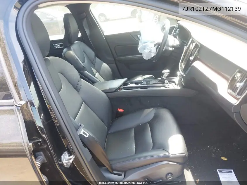 2021 Volvo S60 Momentum VIN: 7JR102TZ7MG112139 Lot: 45252125