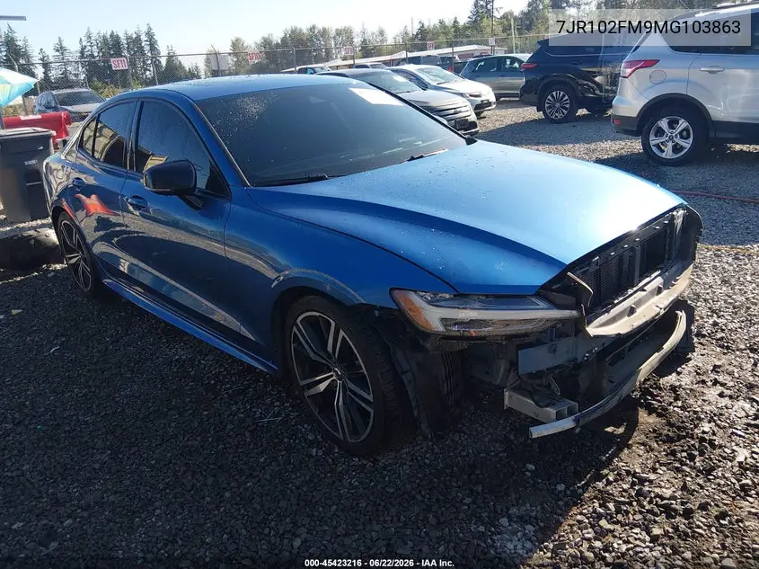 2021 Volvo S60 T5 R-Design VIN: 7JR102FM9MG103863 Lot: 45423216