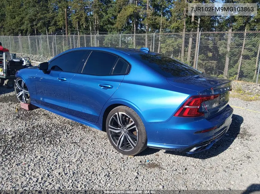 2021 Volvo S60 T5 R-Design VIN: 7JR102FM9MG103863 Lot: 45423216