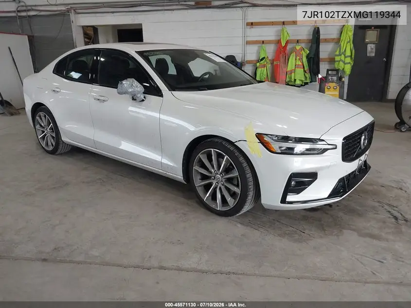 2021 Volvo S60 T5 Momentum VIN: 7JR102TZXMG119344 Lot: 45571130