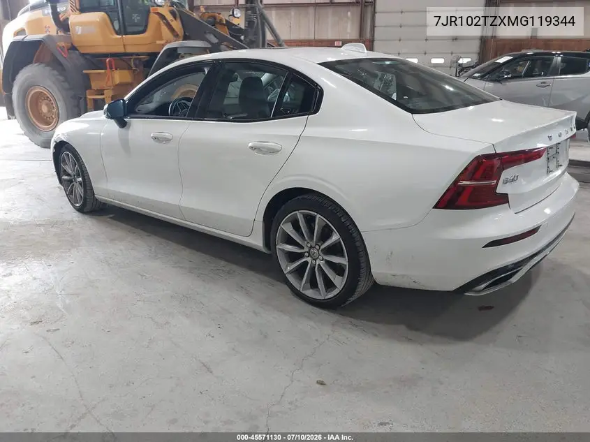 2021 Volvo S60 T5 Momentum VIN: 7JR102TZXMG119344 Lot: 45571130