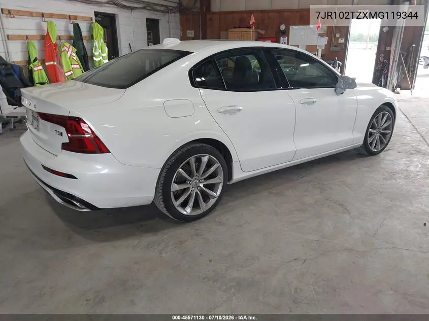 2021 Volvo S60 T5 Momentum VIN: 7JR102TZXMG119344 Lot: 45571130