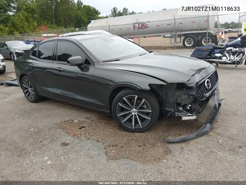 2021 Volvo S60 T5 Momentum VIN: 7JR102TZ1MG118633 Lot: 45573443