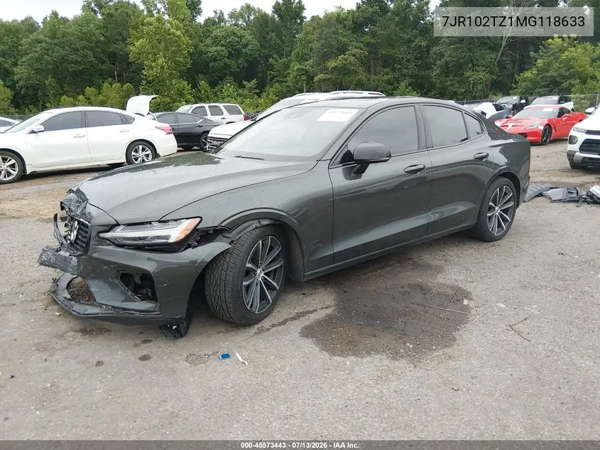 2021 Volvo S60 T5 Momentum VIN: 7JR102TZ1MG118633 Lot: 45573443