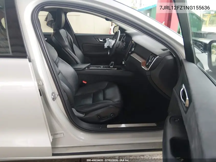 2022 Volvo S60 B5 Momentum VIN: 7JRL12FZ1NG155636 Lot: 45518420