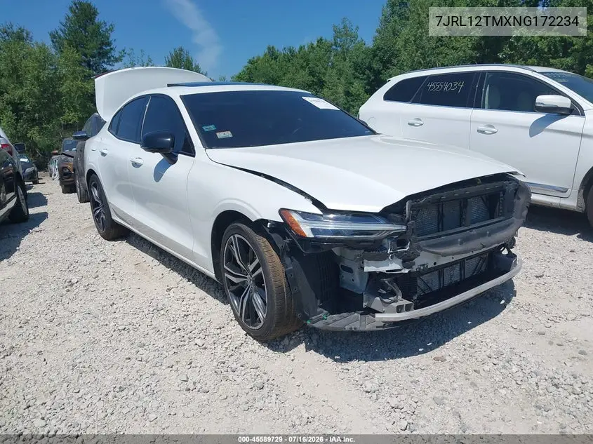 2022 Volvo S60 B5 R-Design VIN: 7JRL12TMXNG172234 Lot: 45589729
