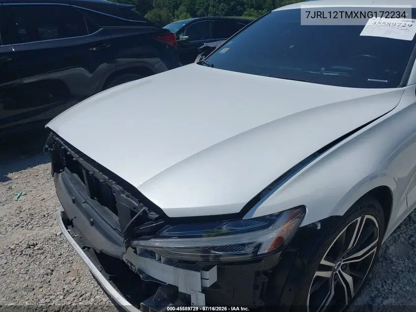 2022 Volvo S60 B5 R-Design VIN: 7JRL12TMXNG172234 Lot: 45589729