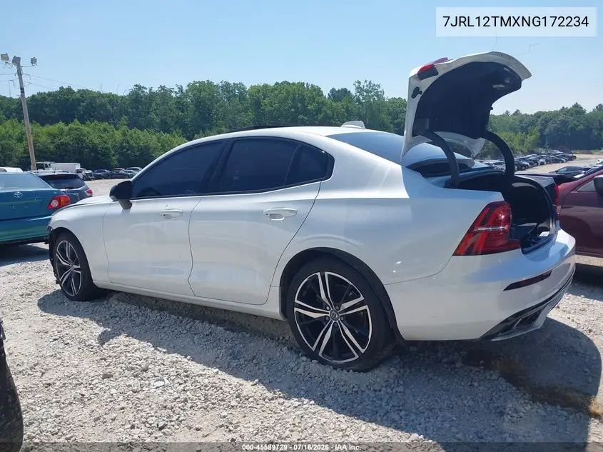 2022 Volvo S60 B5 R-Design VIN: 7JRL12TMXNG172234 Lot: 45589729
