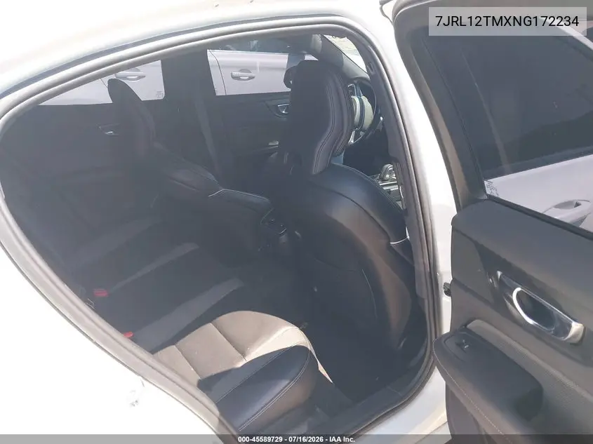 2022 Volvo S60 B5 R-Design VIN: 7JRL12TMXNG172234 Lot: 45589729