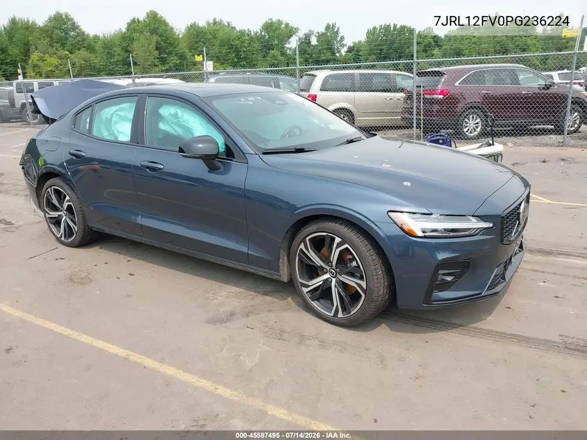 2023 Volvo S60 B5 Core Dark Theme VIN: 7JRL12FV0PG236224 Lot: 45587495