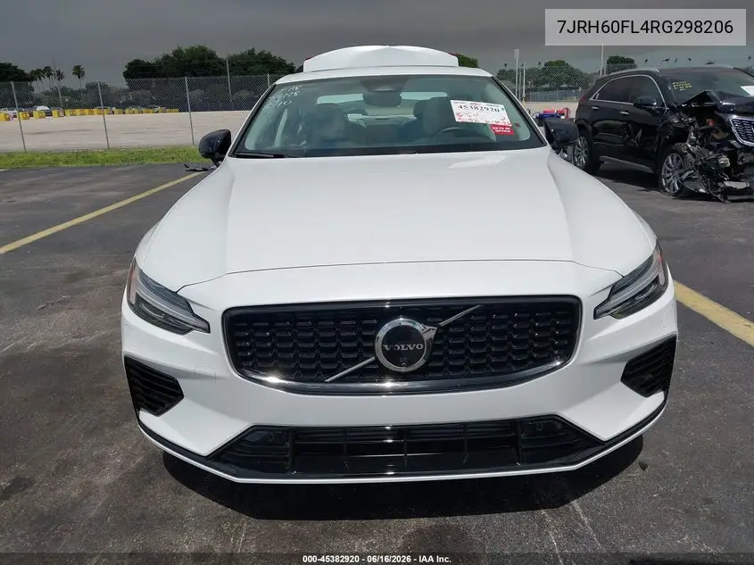2024 Volvo S60 Recharge Plug-In Hybrid T8 Plus Dark Theme VIN: 7JRH60FL4RG298206 Lot: 45382920