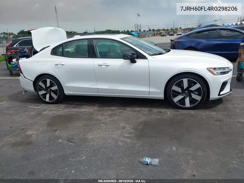 2024 Volvo S60 Recharge Plug-In Hybrid T8 Plus Dark Theme VIN: 7JRH60FL4RG298206 Lot: 45382920