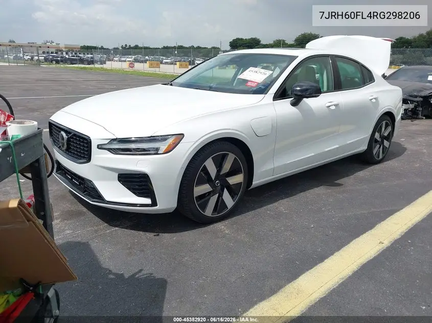 2024 Volvo S60 Recharge Plug-In Hybrid T8 Plus Dark Theme VIN: 7JRH60FL4RG298206 Lot: 45382920