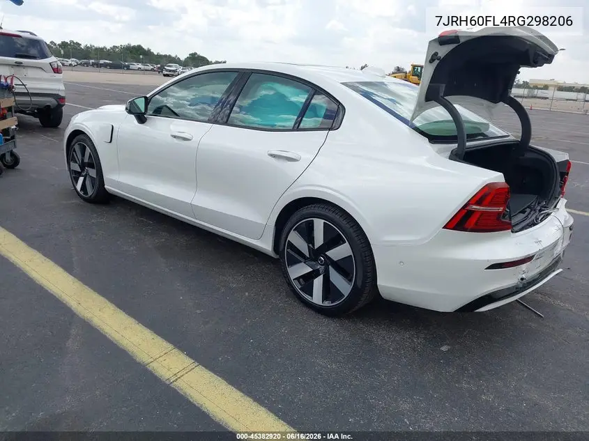 2024 Volvo S60 Recharge Plug-In Hybrid T8 Plus Dark Theme VIN: 7JRH60FL4RG298206 Lot: 45382920