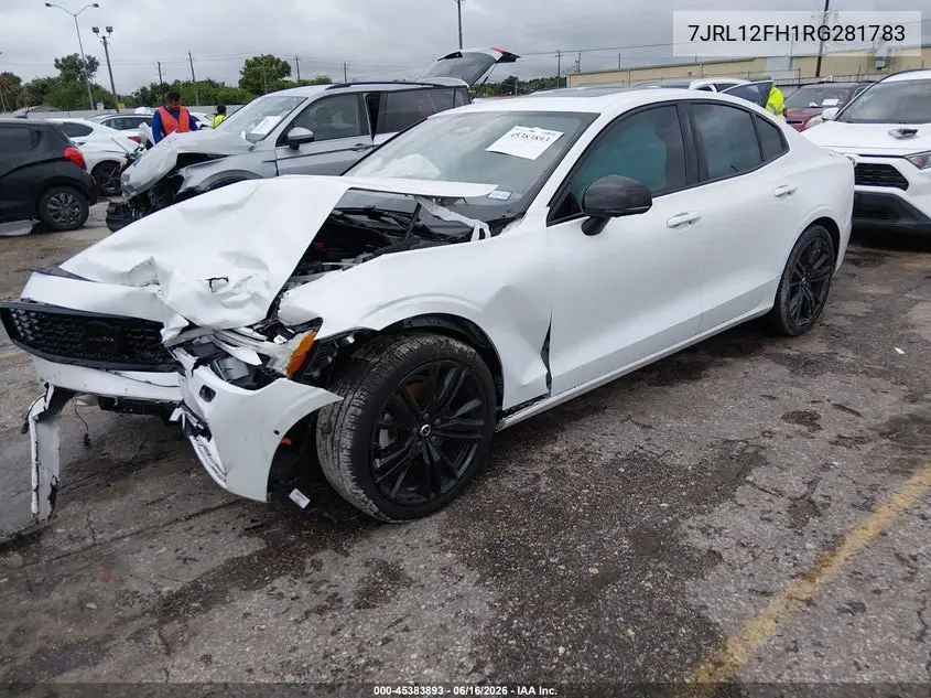 2024 Volvo S60 B5 Plus Black Edition VIN: 7JRL12FH1RG281783 Lot: 45383893