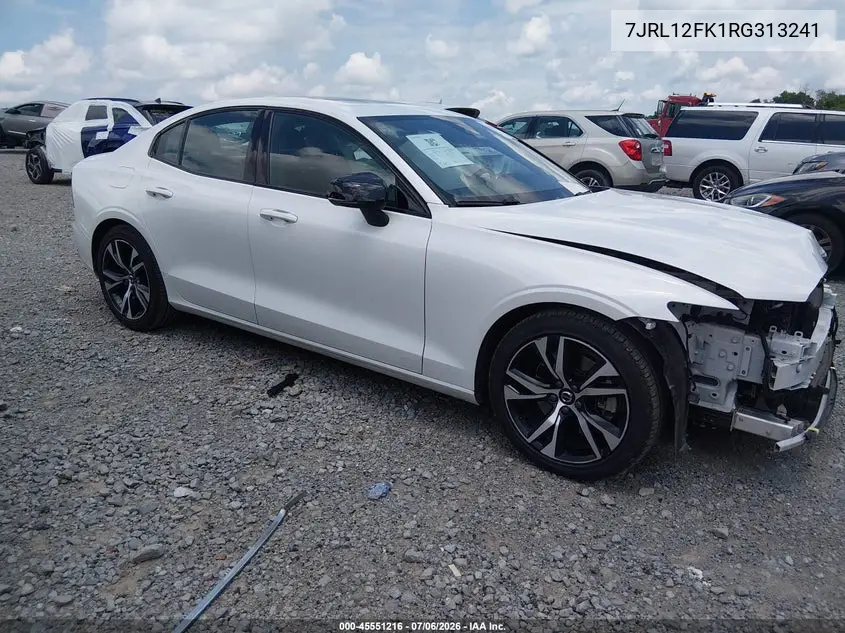 2024 Volvo S60 B5 Core Dark Theme VIN: 7JRL12FK1RG313241 Lot: 45551216