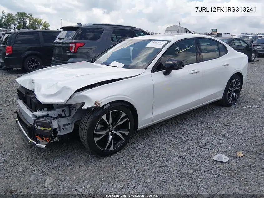 2024 Volvo S60 B5 Core Dark Theme VIN: 7JRL12FK1RG313241 Lot: 45551216