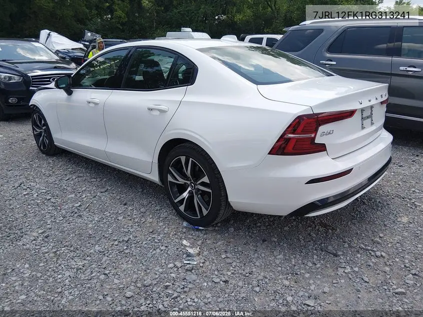 2024 Volvo S60 B5 Core Dark Theme VIN: 7JRL12FK1RG313241 Lot: 45551216