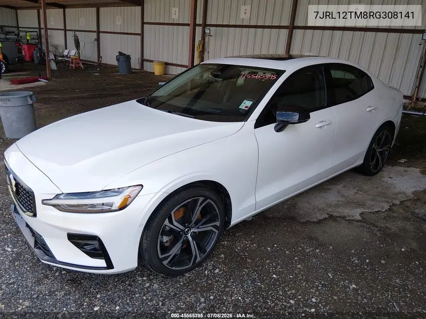 2024 Volvo S60 B5 Ultimate Dark Theme VIN: 7JRL12TM8RG308141 Lot: 45565395